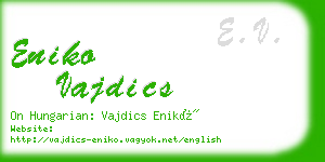 eniko vajdics business card